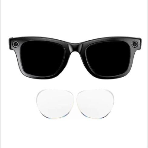 StichGreen- AI Smart Glasses with Camera,8MP HD Camera,1080p Video Recording, AI Voice Control, AI Photo Real time Translation, +2 Lenses (Sunglass+Anti-Blue Light Lenses) in Kuwait