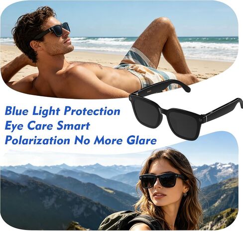 CYJBE Smart Camera Glasses with 8MP HD Video & Bluetooth Audio | AI Realtime Translation & Object Recognition | Wearable Tech Glasses Recording POV Footage | App Connectivity for Travel & Outdoor in Kuwait