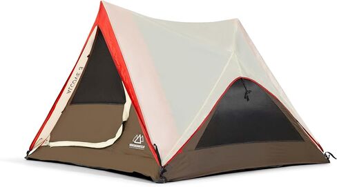 Heavy Duty Family Camping Tent, Large 3 Person Freestanding Tent with 150D Polyester Fabric, Steel Poles, Durable Waterproof Cabin Tent for Family Outdoor Camping (Alcove (3 Person)) in Saudi Arabia