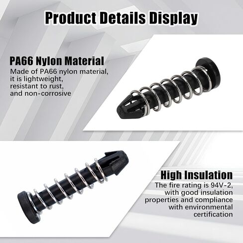 200 Pcs 18.6mm Heatsink Mount Pin Kit, Mount Pins Black Nylon in Kuwait