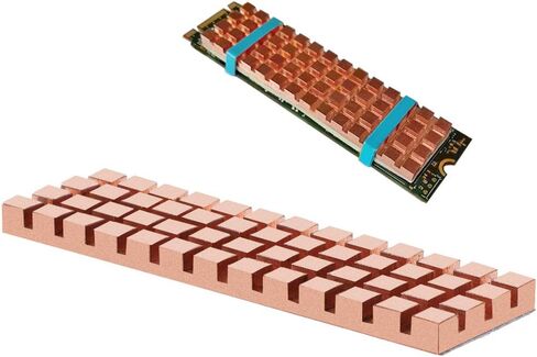 hejhncii Ultra Thin Copper for M.2 NGFF SSD Solid State Hard Drive Heat Sink 2280 HDD Dedicated for M.2 PCI-E NVME Cooling Fan in Kuwait