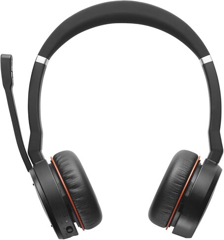 Jabra Evolve 75 MS Wireless Headset, Stereo – Includes Link 370 USB Adapter – Bluetooth Headset with World-Class Speakers, Active Noise-Cancelling Microphone, All Day Battery in Kuwait