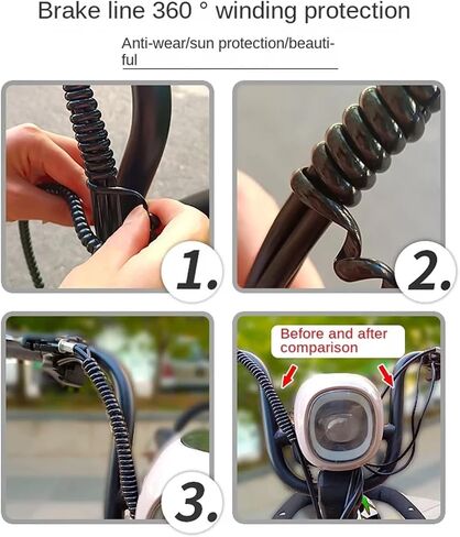 4 Pcs 1m Electric Scooter Line Cable Protector Brake Wire Cover in Kuwait