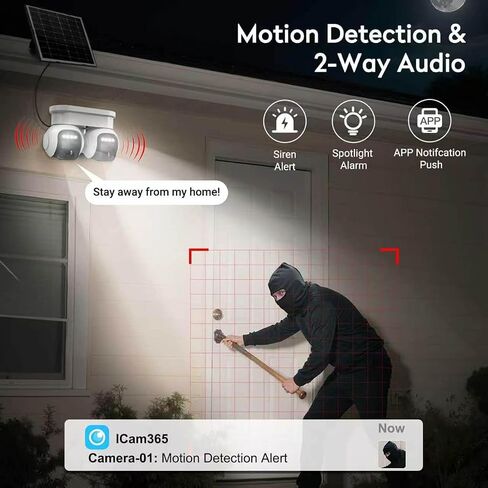Wireless Solar 4G Dual Lens Security Camera,4MP HD,TF Card & Cloud Storage,Two-Way Audio Night Vision,Support APP Remote Operation,Suitable for Both Indoor and Outdoor use. in Kuwait