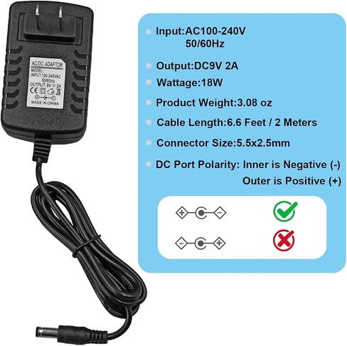 9V Power Adapter Replacement for Brother P-Touch Label Maker Printer in Saudi Arabia