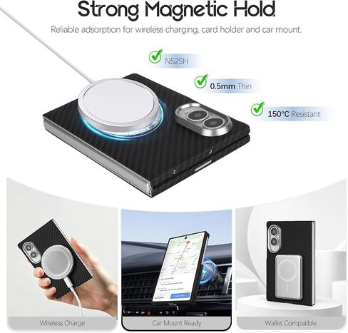 Ultra-Thin Magnetic Hand-Woven Aramid Case for Samsung Galaxy Z Fold 8 in Kuwait