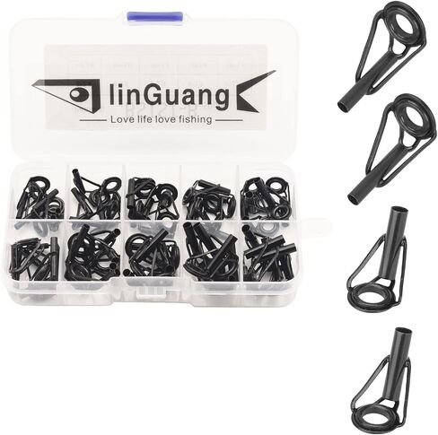 Fishing Rod Replacement Tips Repair Kit, Fishing Spinning and Baitcasting Rod Stainless Steel Ceramic Ring Tip in Saudi Arabia