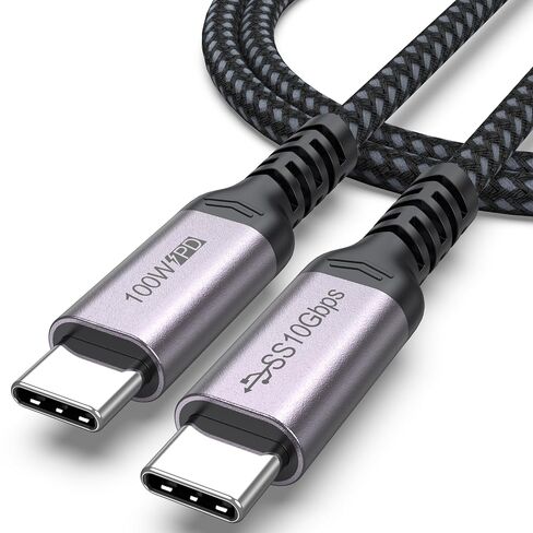 USB C Video Cable 3ft, 4K@60Hz 1080P@120Hz Monitor/10Gbps Data/100W Charge in Kuwait