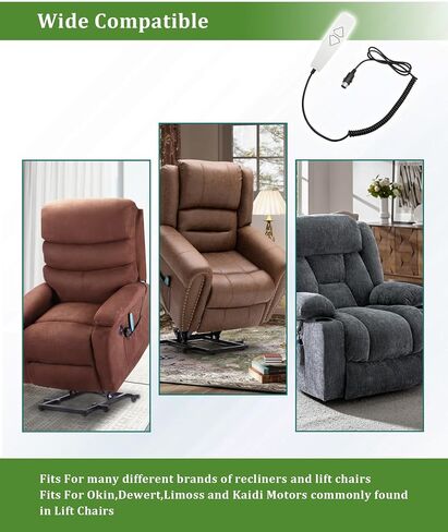 5 Pin 2 Button Hand Control, Lift Chair Remote Replacement in Kuwait