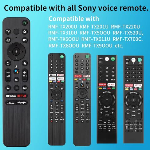 Voice Remote for Sony Smart TVs,Replacement Remote Control for Sony Bravia 4K UHD LED/LCD TVs in Saudi Arabia