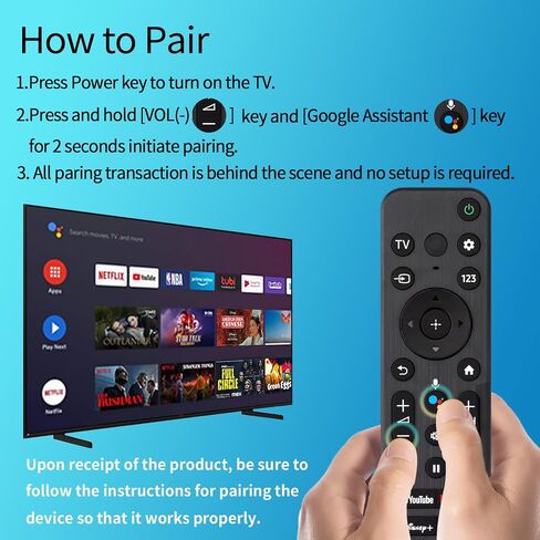 Voice Remote for Sony Smart TVs,Replacement Remote Control for Sony Bravia 4K UHD LED/LCD TVs in Saudi Arabia