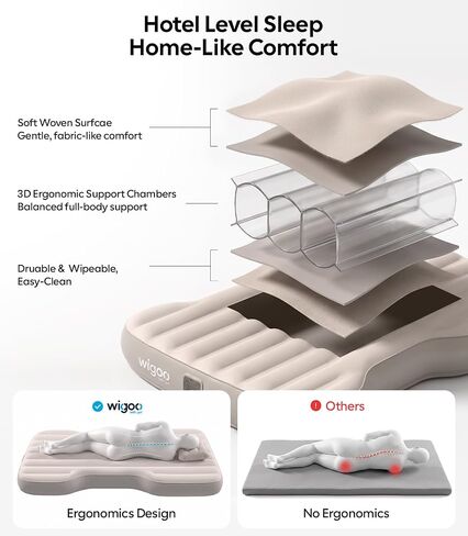 Wigoo 2026 Flatfit Air Mattress for Tesla Model Y 2020-2026, NOT for YL in Saudi Arabia