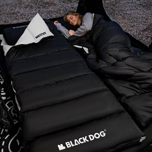 BLACKDOG Ultralight Envelope Camping Sleeping Bag, Black in Kuwait