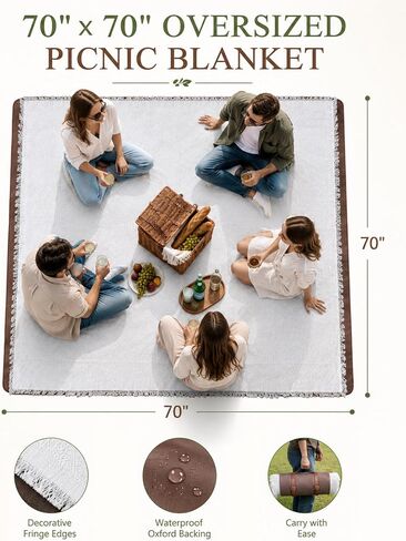 2 in 1 Extra Large Picnic Blanket Waterproof Picnic Mat in Saudi Arabia