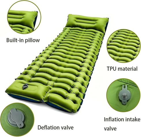 Camping Sleeping Pad, Ultralight Compact Camping Mattress with Pillow in Kuwait