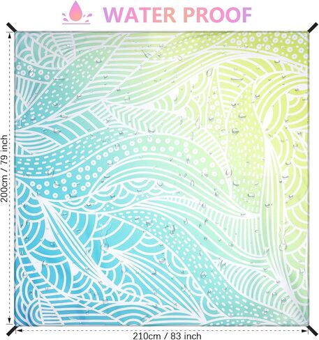 Beach Blanket Waterproof Sandproof Quick Drying Beach Mat Extra Large in Saudi Arabia