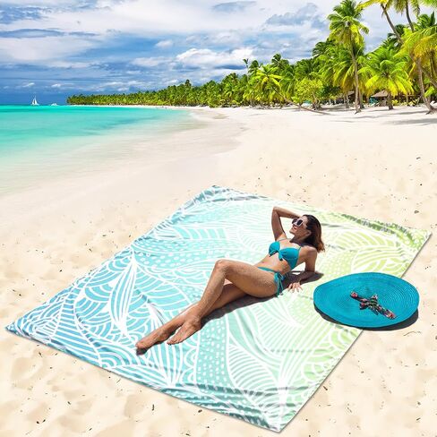Beach Blanket Waterproof Sandproof Quick Drying Beach Mat Extra Large in Saudi Arabia
