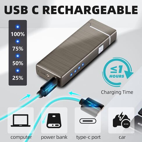 Electric Lighter USB Rechargeable Plasma Lighters Cool Pocket Lighter Men in Kuwait