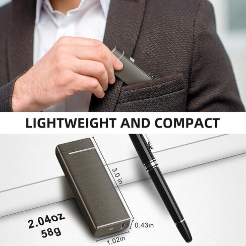 Electric Lighter USB Rechargeable Plasma Lighters Cool Pocket Lighter Men in Kuwait