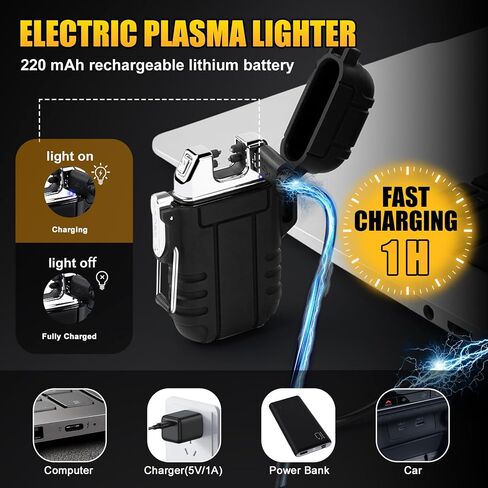 Electric Lighter USB Rechargeable Plasma Lighters Cool Pocket Lighter Men in Kuwait