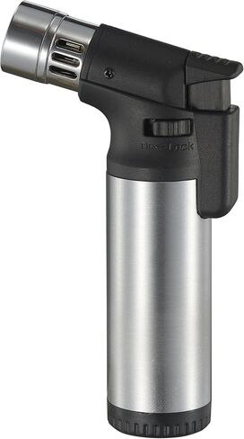 Visol Ares Butane Quad Torch Refillable Gas Lighter with Windproof Adjustable Flame (Shipped Without Butane) (Silver) in Saudi Arabia