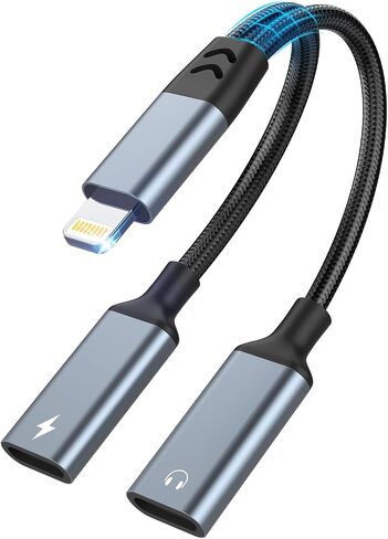 Lightning و USB C إلى 3.5 مم سماعة رأس ومحول الشاحن السريع 2-في 2 iPhone type-C إلى 3.5 مم محول AUX AUX CONCELTER DONGLE CABIL in Kuwait