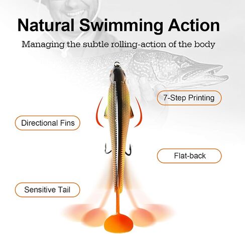 TRUSCEND Soft Fishing Lures for Bass Trout Walleye Pike Crappie Lures Paddle Tail Swimbaits Soft Fishing Baits Freshwater Saltwater Jigging Bass Gear Gifts for Men in Kuwait