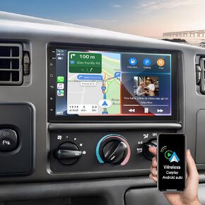 Car Radio for Ford F250 F-350 1999 2000 2001 2002 2003 2004 Stereo, Android Stereo Touchscreen with Wireless carplay/Android auto FM RDS/GPS Navigation/HD Backup Camera in Kuwait