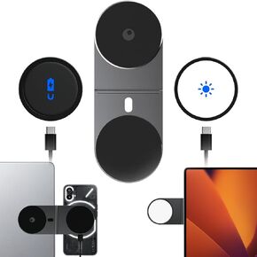 Rolling Square Edge Pro Full Kit - Mount for Mobile Magnetic Phone Holder, Stand & Wireless Charger, 1000 Lumen Light, Black in Saudi Arabia