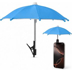 Phone Umbrella for Sun,UPF 45+ Adjustable Umbrella for Phone with Clip,Mini Tanning Cellphone Sun Shade for All Smartphones,Compact Travel Accessory for Outdoor & Car Use in Saudi Arabia