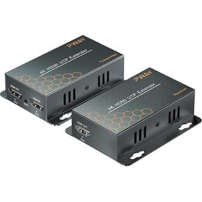 موسع PWAY 4K HDMI عبر إيثرنت Cat5 Cat6 Cat7 حتى 230 قدمًا، مع الأشعة تحت الحمراء، حلقة للخارج، 4K@30 هرتز 1080P HDMI محول فيديو POC مع فتحات، سهل التركيب (HT275) in Kuwait