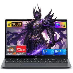 MALLRACE Gaming Laptop,16GB RAM 1TB SSD Laptop Computer with Numeric KB,AMD Ryzen7 5825U (Beat Intel i7-1255, (8C/16T, up to 4.5GHz), Radeon Graphics,15.6inch FHD Display AMD Laptop,Type_C,WiFi 6 in Kuwait