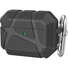 TRONWIN for AirPods Pro 3 Case - 2025 Armor Design Hard Case for Apple AirPods 3rd Generation, Full Drop Protective Air pods pro 3 Case Cover for Men (Black) in Saudi Arabia