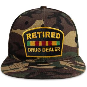 Funny Snapback Hat, Retired Drug Dealer Strip Club Veteran Flat Brim Cap in Saudi Arabia