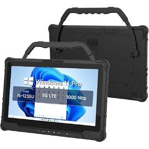 M14A Windows Rugged Tablet, 5G 14-Inch FHD 1000 Nits Touchscreen, Intel i5-1235U, 16GB RAM 256GB SSD, IP65 Waterproof Industrial Tablet PC for Outdoor Work Field Service in Saudi Arabia