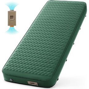 Self Inflating Sleeping Pad with Electric Pump for Adults - 4" Ultra-Thick Memory Foam Camping Mattress, Portable Outdoor Air Camp Mat Gear for Tent Car Cot Travel Hiking Backpacking (Green) in Saudi Arabia