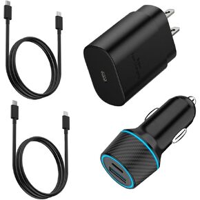 25W Super Fast Charger USB Type C Wall/Car Charger Combo Kit PD PPS in Saudi Arabia