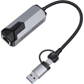 5G Ethernet Adapter High Speed Transfer for 10 11 USB C Type C to RJ45 Network Adapter Aluminum Alloy 1 Unit in Saudi Arabia