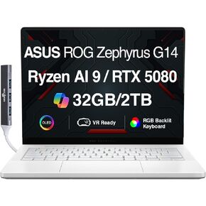 ASUS ROG Zephyrus G14 AI Gaming Laptop 14.0" 120Hz OLED 2.8K Display in Saudi Arabia