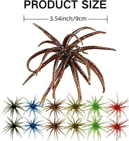 12 Pcs Sea Urchin Bait, Realistic Fuzzy Dice Fishing Lure, Creature Bait in Kuwait