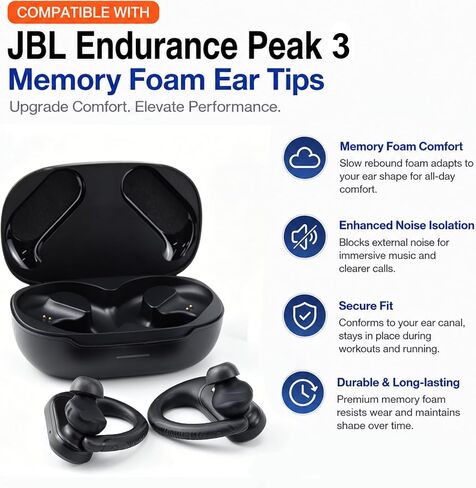 Memory Foam Ear Tips for JBL Endurance Peak 4 / Endurance Peak 3 in Kuwait