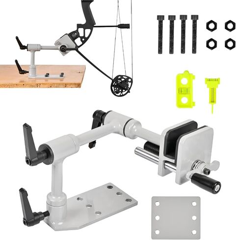Bow Vise for Compound Bows - 360° Universal Adjustment Cross Bow Making Tool Compound Bow Press Recurve Bow Level Kit Archery Building Accessories for Arrow Rest & Sight Tuning in Kuwait