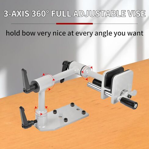 Bow Vise for Compound Bows - 360° Universal Adjustment Cross Bow Making Tool Compound Bow Press Recurve Bow Level Kit Archery Building Accessories for Arrow Rest & Sight Tuning in Kuwait