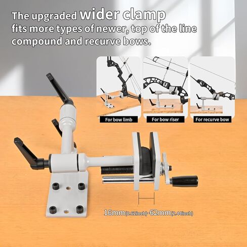 Bow Vise for Compound Bows - 360° Universal Adjustment Cross Bow Making Tool Compound Bow Press Recurve Bow Level Kit Archery Building Accessories for Arrow Rest & Sight Tuning in Kuwait