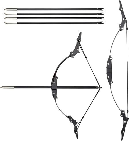 9.4inch Mini Lever Bow Recurve Bow Stainless Steel Includes 4 Arrows and Target Paper in Kuwait