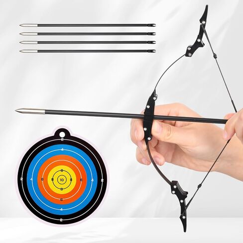 9.4inch Mini Lever Bow Recurve Bow Stainless Steel Includes 4 Arrows and Target Paper in Kuwait