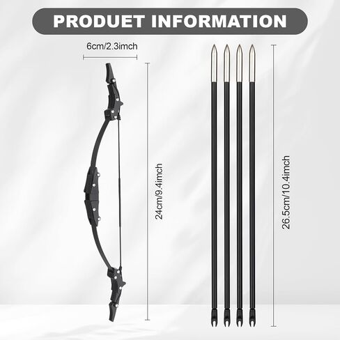 9.4inch Mini Lever Bow Recurve Bow Stainless Steel Includes 4 Arrows and Target Paper in Kuwait