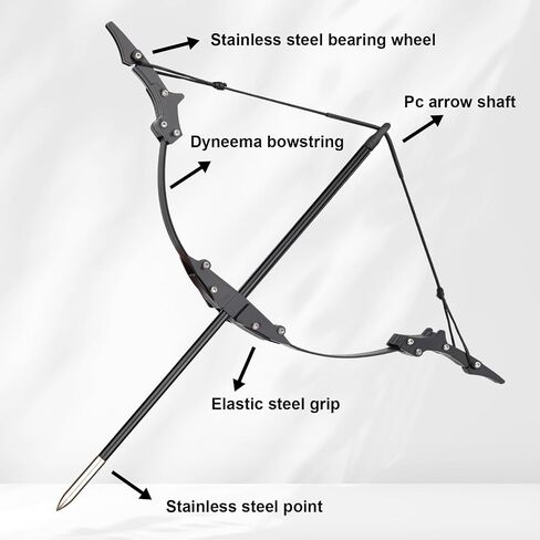 9.4inch Mini Lever Bow Recurve Bow Stainless Steel Includes 4 Arrows and Target Paper in Kuwait