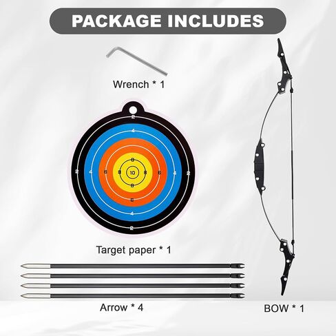 9.4inch Mini Lever Bow Recurve Bow Stainless Steel Includes 4 Arrows and Target Paper in Kuwait