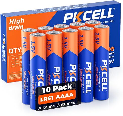 PKCELL AAAA 1.5V Alkaline Batteries 10 Pack for Stylus Pen, Blood Monitors in Kuwait